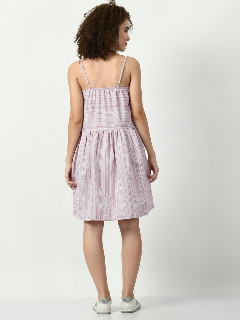 Women's Viscose Rayon Mauve Nightdress