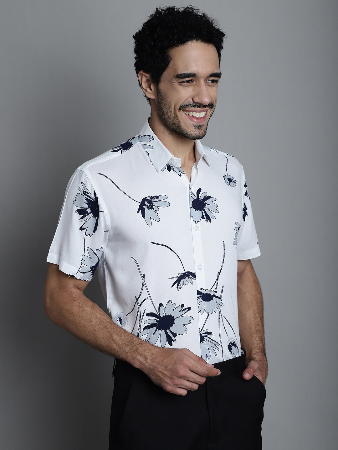 Men's Floral Printed Formal Shirts - Taantav