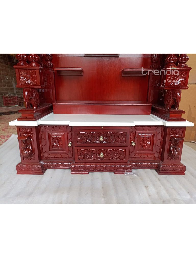 Hand Carved Teak Wood Temple For Home