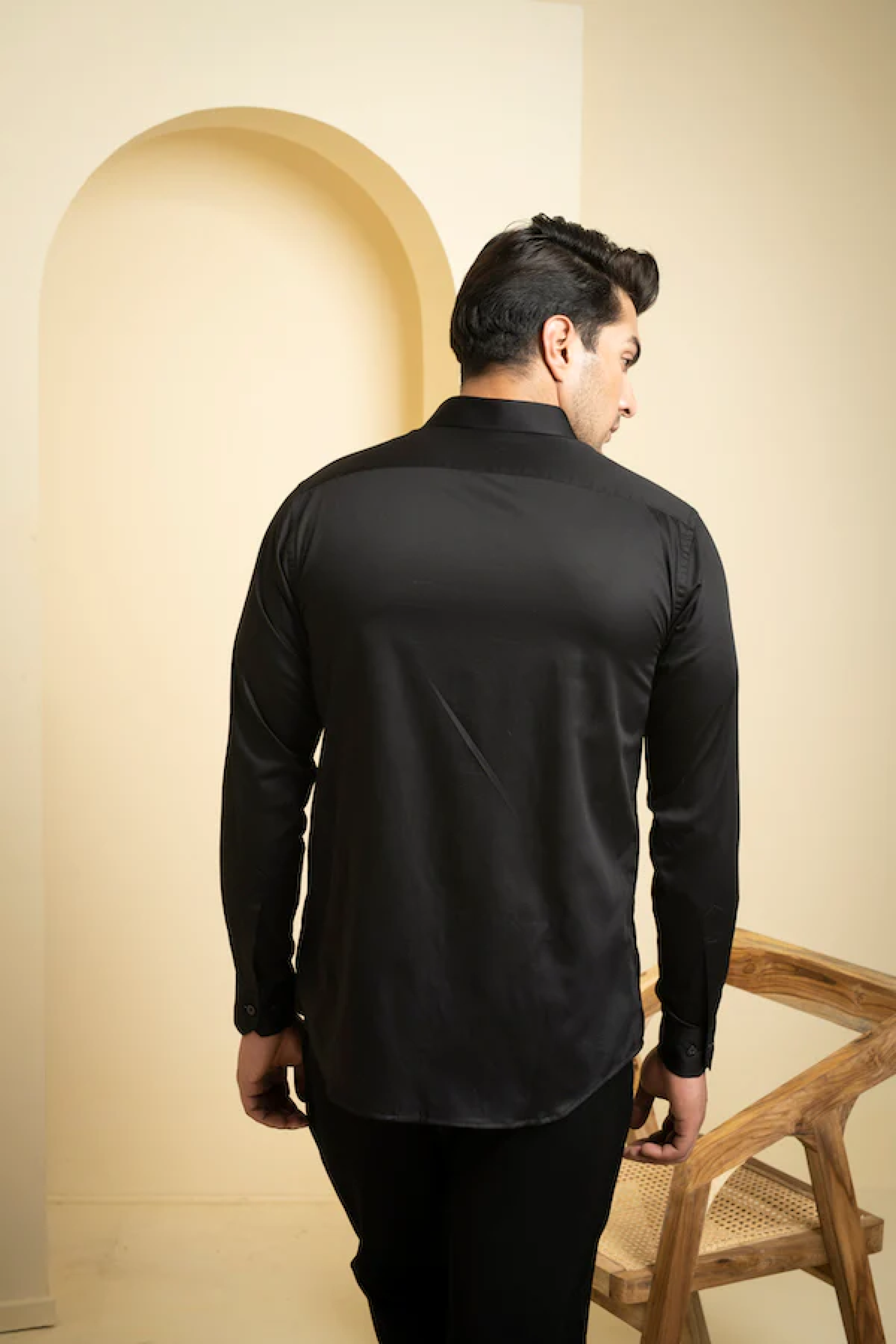 Men's Black Color Perto Elephant Shirt Full Sleeves Casual Shirt - Hilo Design