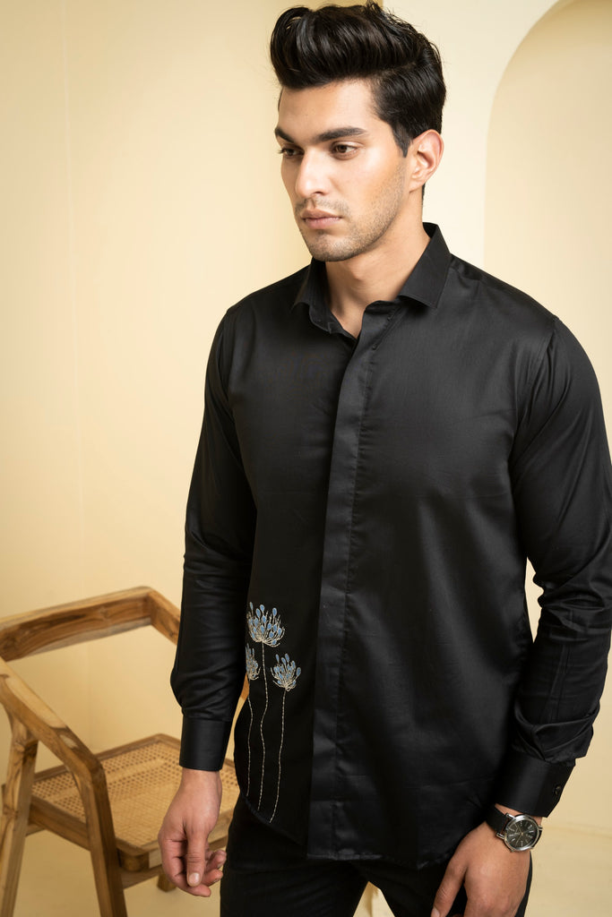 Men's Black Color Atore Full Sleeves Shirt