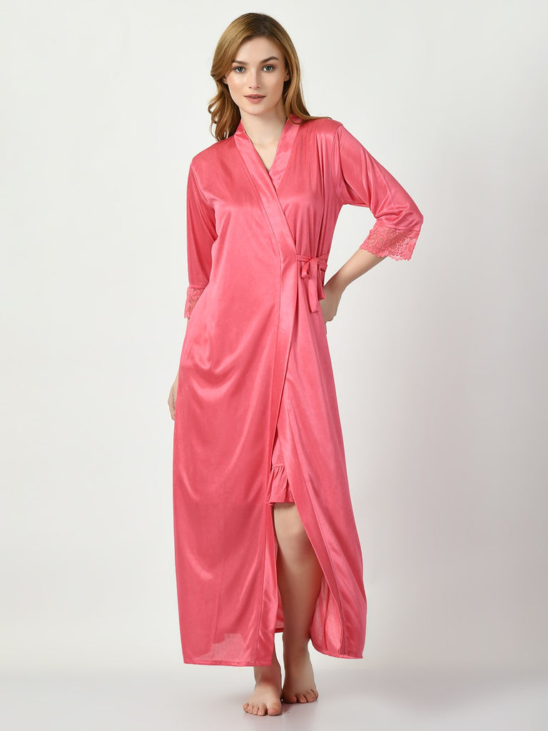 Women's Satin Pink Nightdress