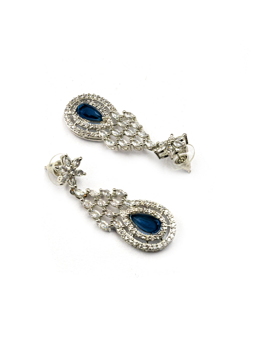 Women's Fashionable Cubic Zirconia Multi Tear Drop Necklace Set for Parties