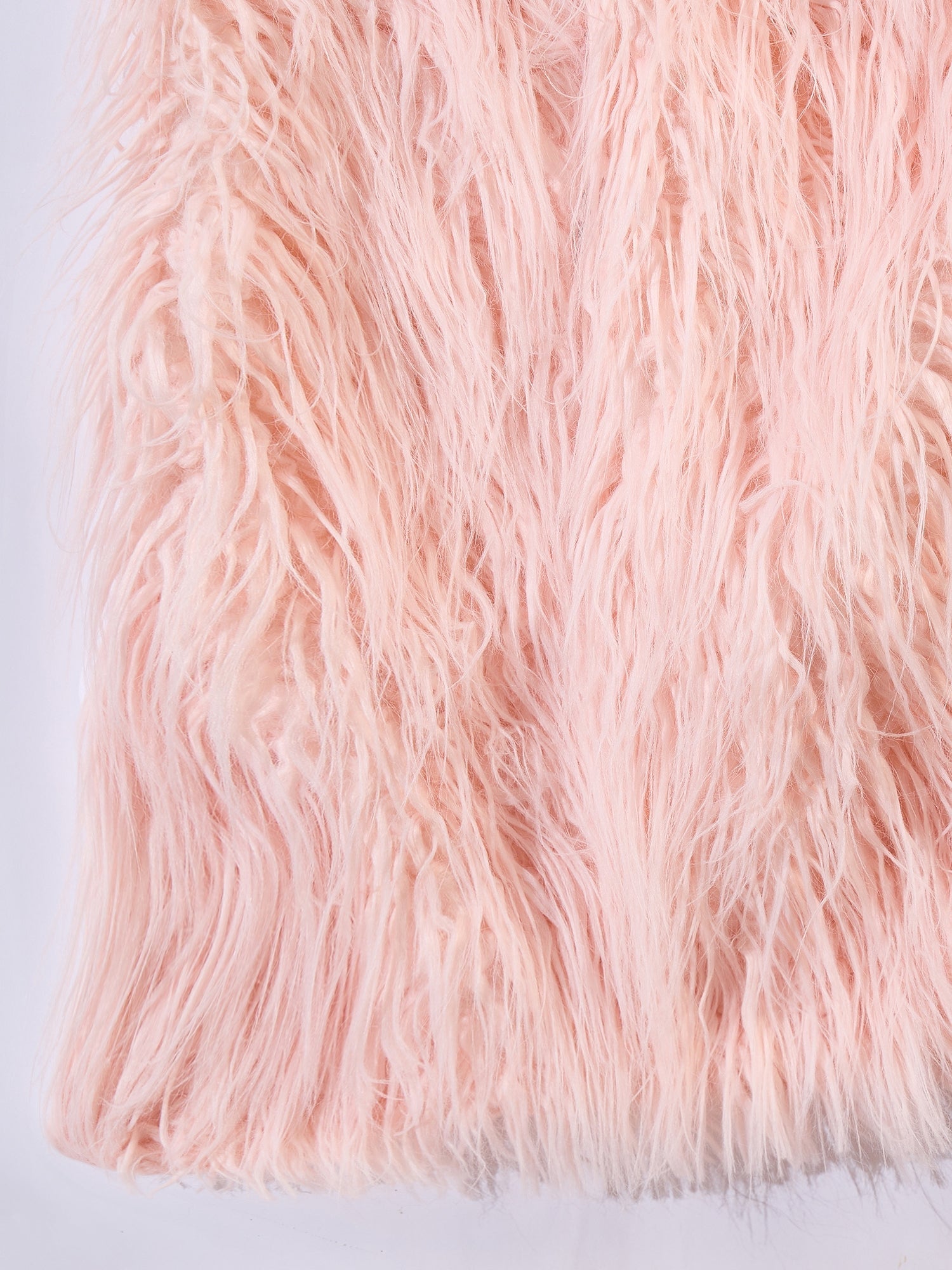 Women's Pastel Peach Thread Fur Cape - InWeave