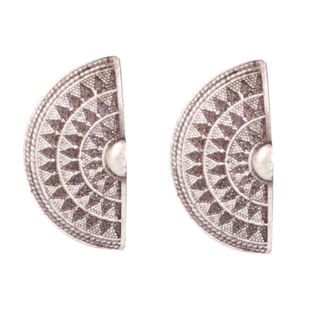 Women's Oxidised Half Moon Earings