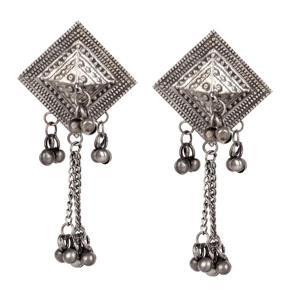 Women's Designer Ghunghroo Earings In German Silver