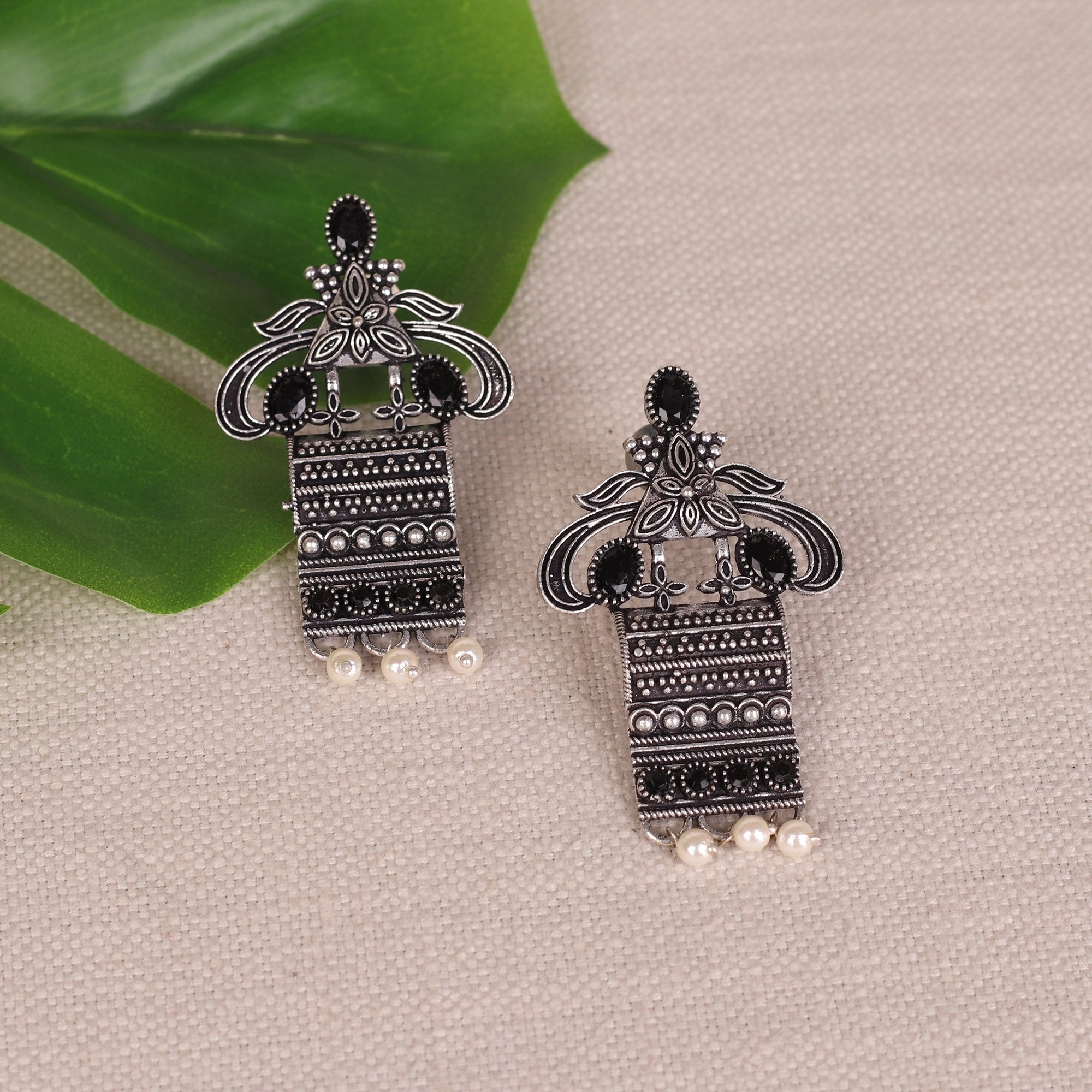 Women's German Silver Ethnic Motif Earings