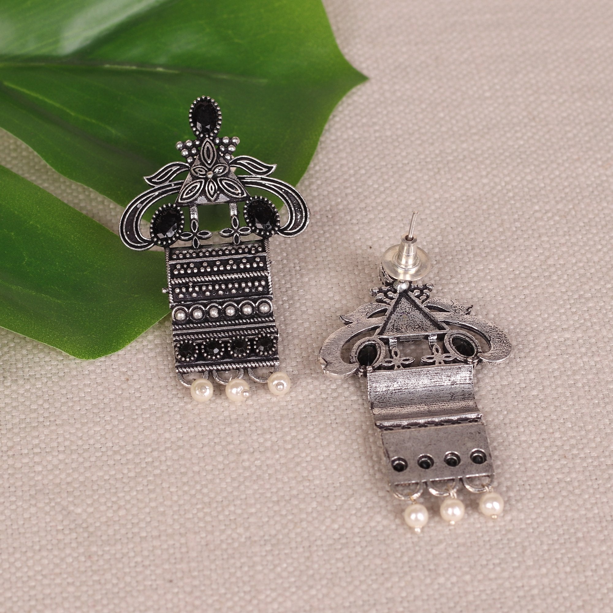 Women's German Silver Ethnic Motif Earings