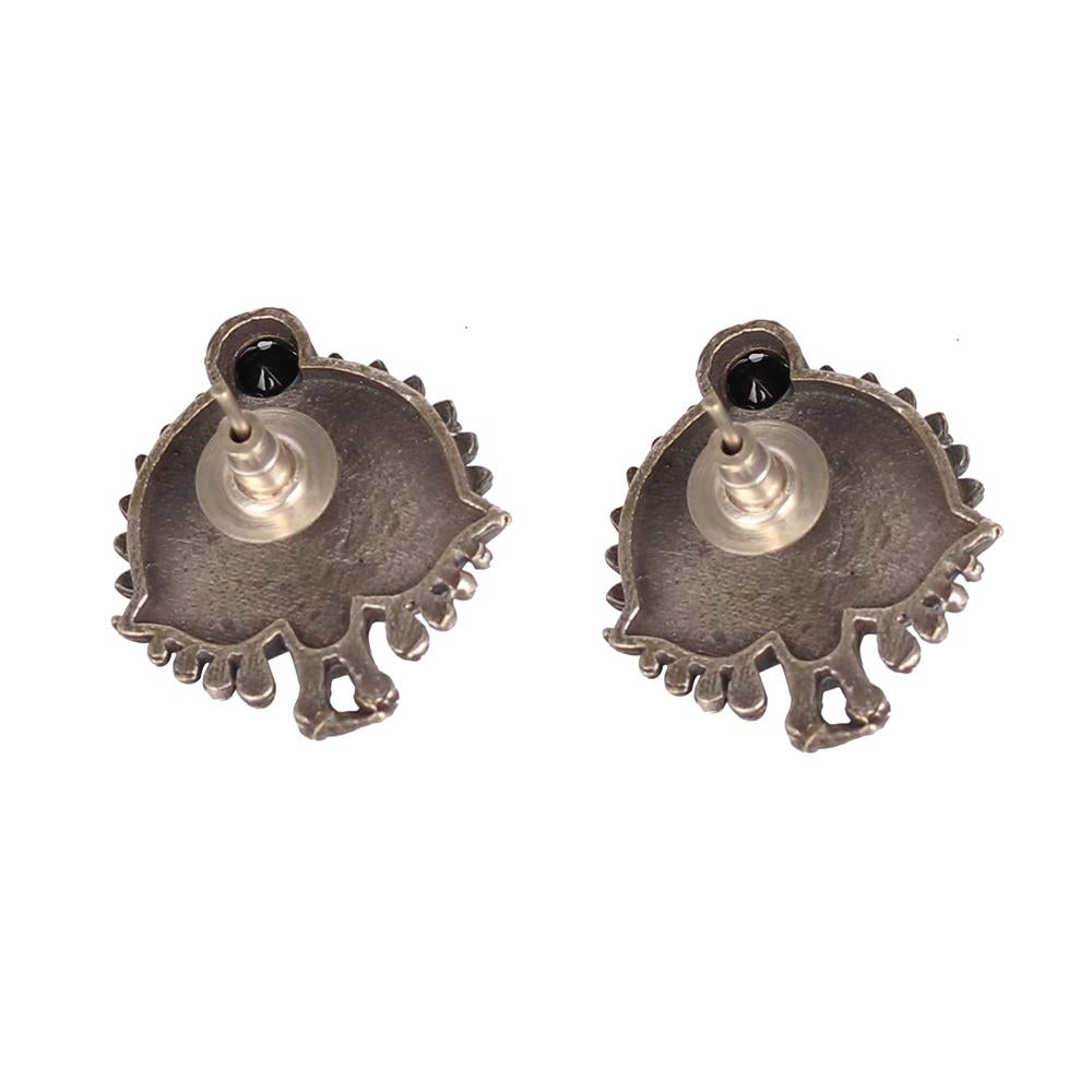 Women's German Silver Earings With Bird Motif