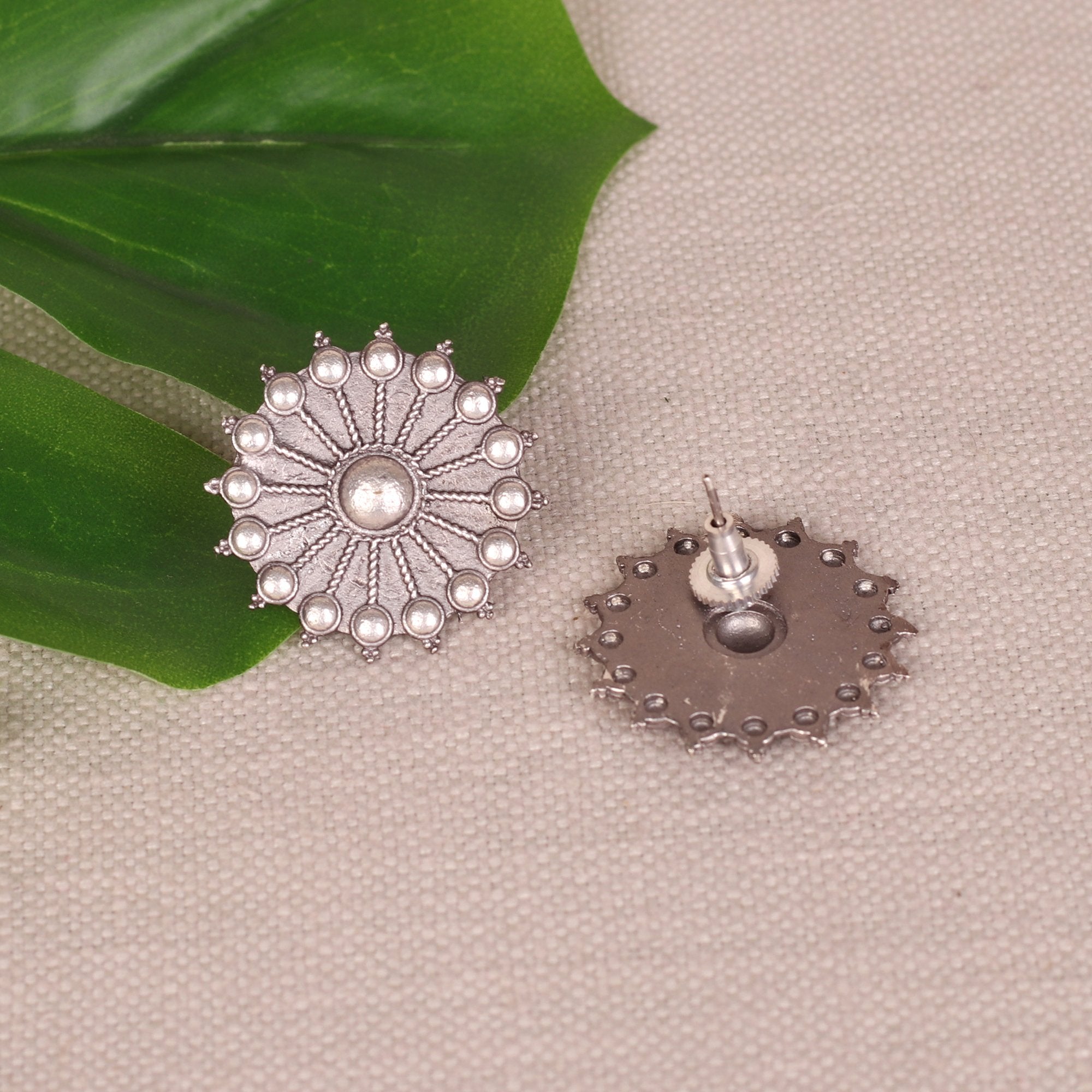 Women's Oxidised Chakra Earings