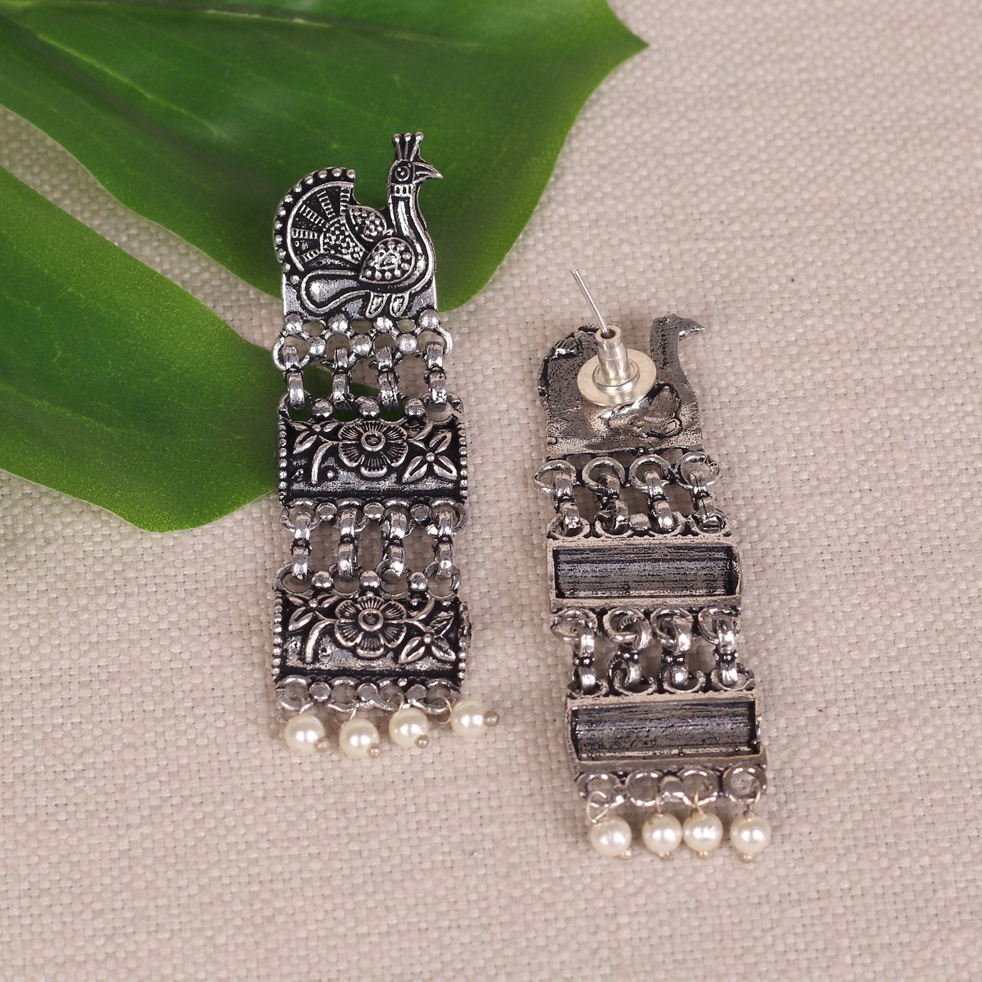 Women's Bird Motif Earings In German Silver