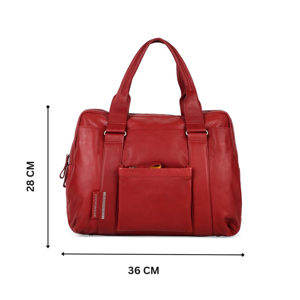 Grace Collection Limited Edition Genuine Leather Red Office Bag