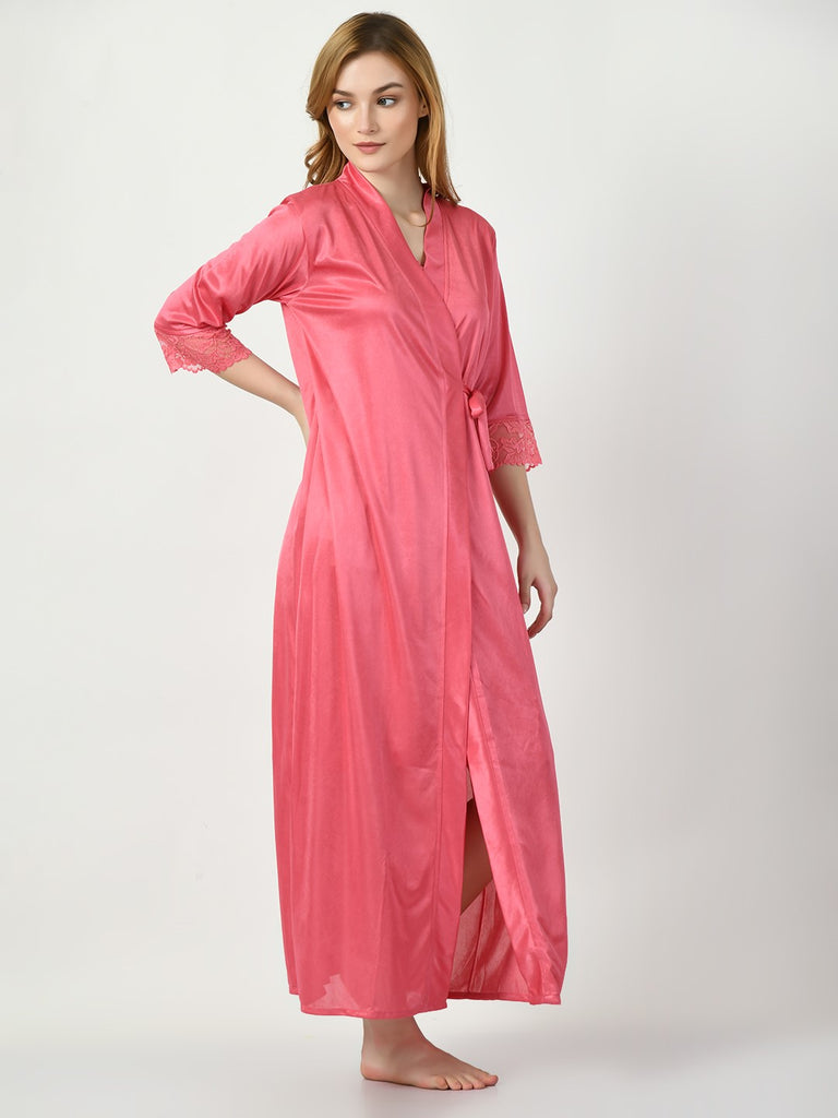 Women's Satin Pink Nightdress