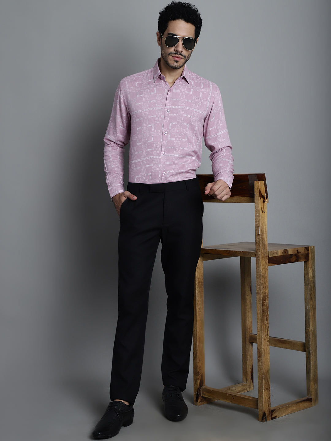 Men's Geometric Printed Formal Shirts - Taantav