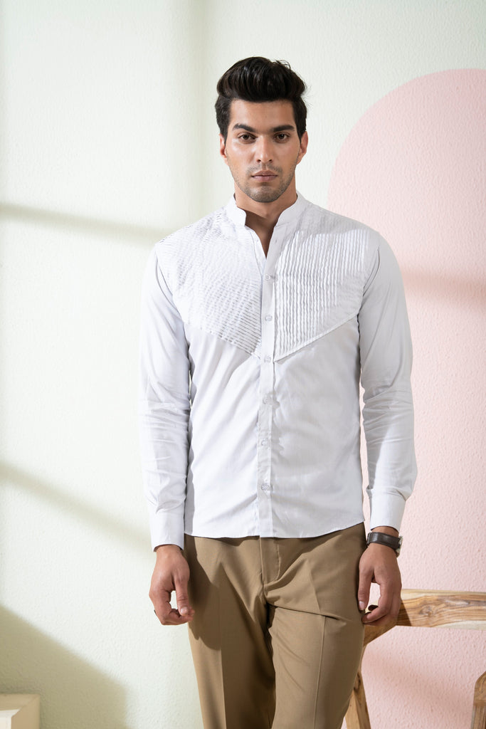 Men's Grey Color Ober Full Sleeves Shirt