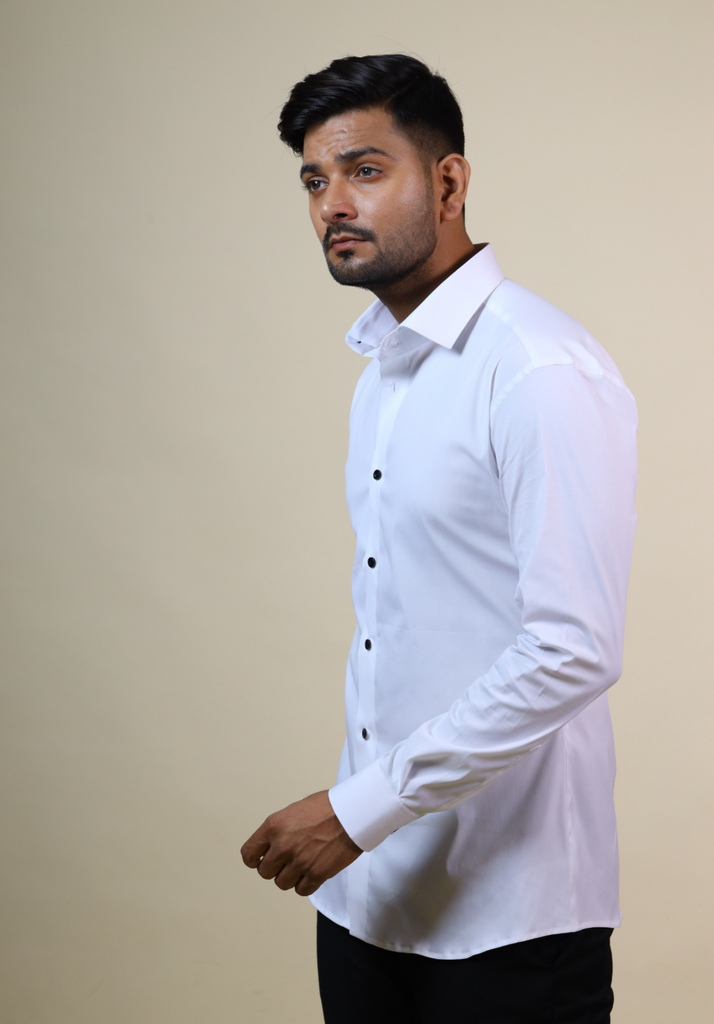 Men's White Color Eirian Designer White Shirt Full Sleeves Casual Shirt