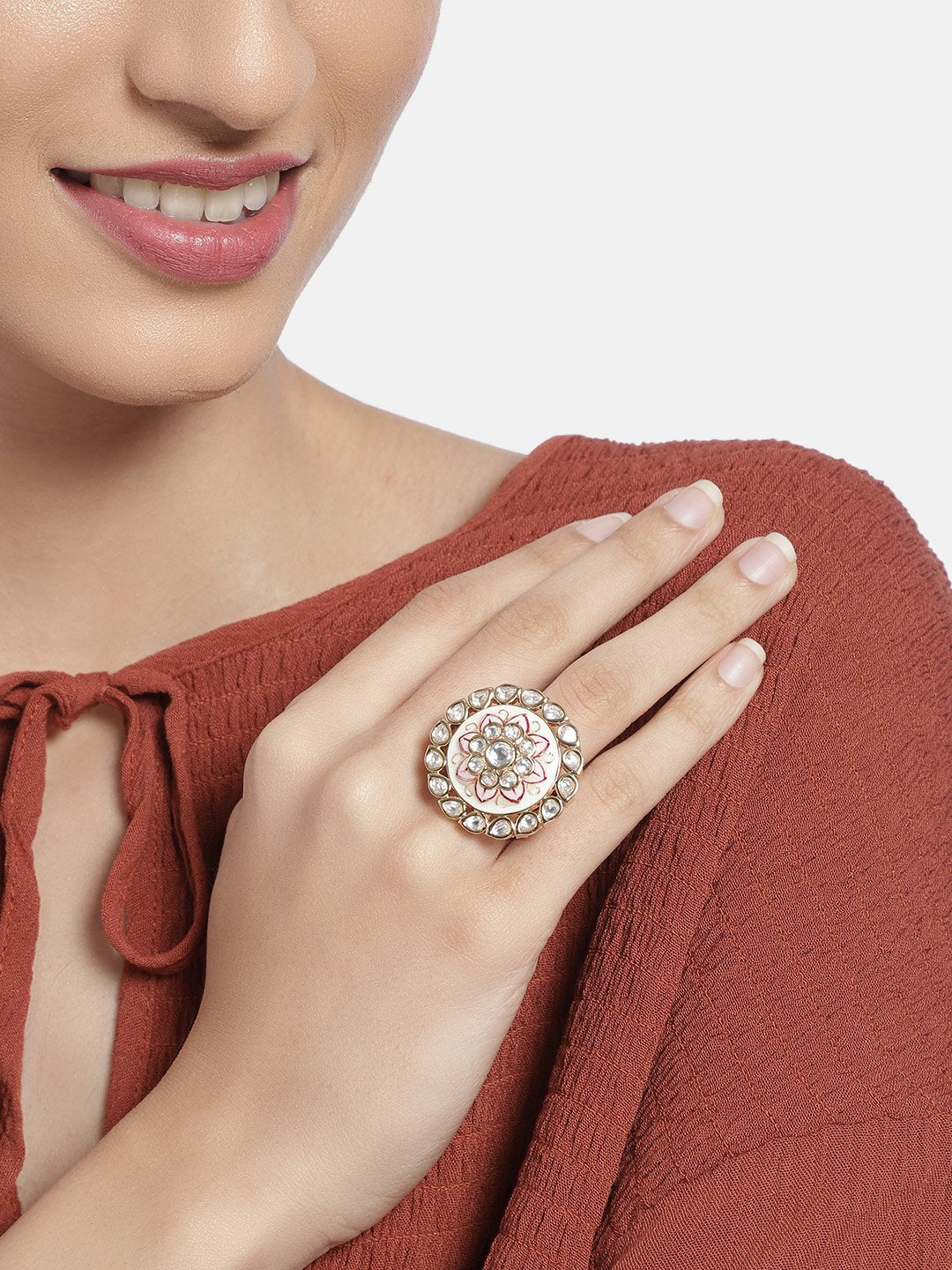 Women's Tradtional Meenakari finger ring