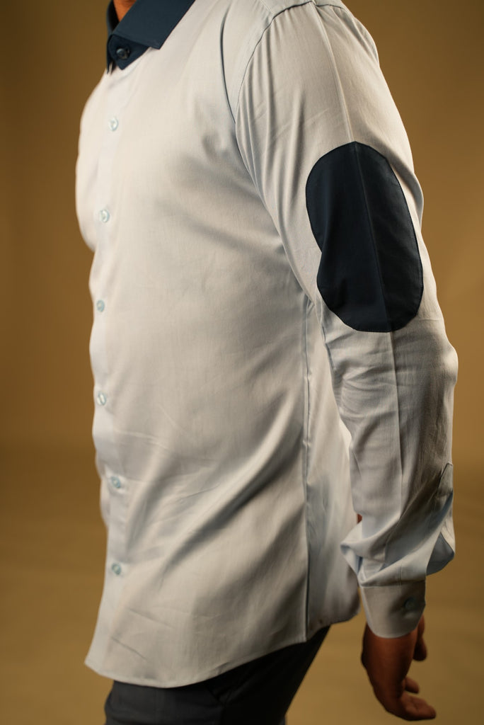 Men's Light Blue Color Dark Kola Shirt Full Sleeves Casual Shirt