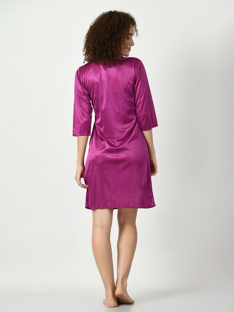 Women's Satin Violet Nightdress