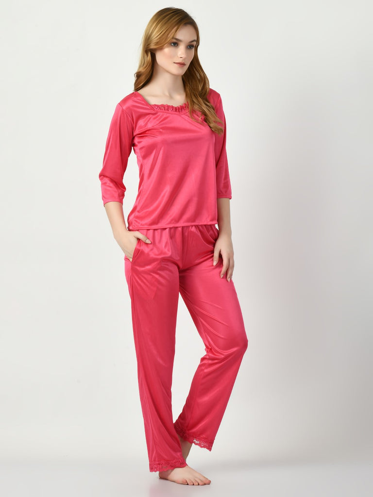 Women's Satin Pink Nightdress