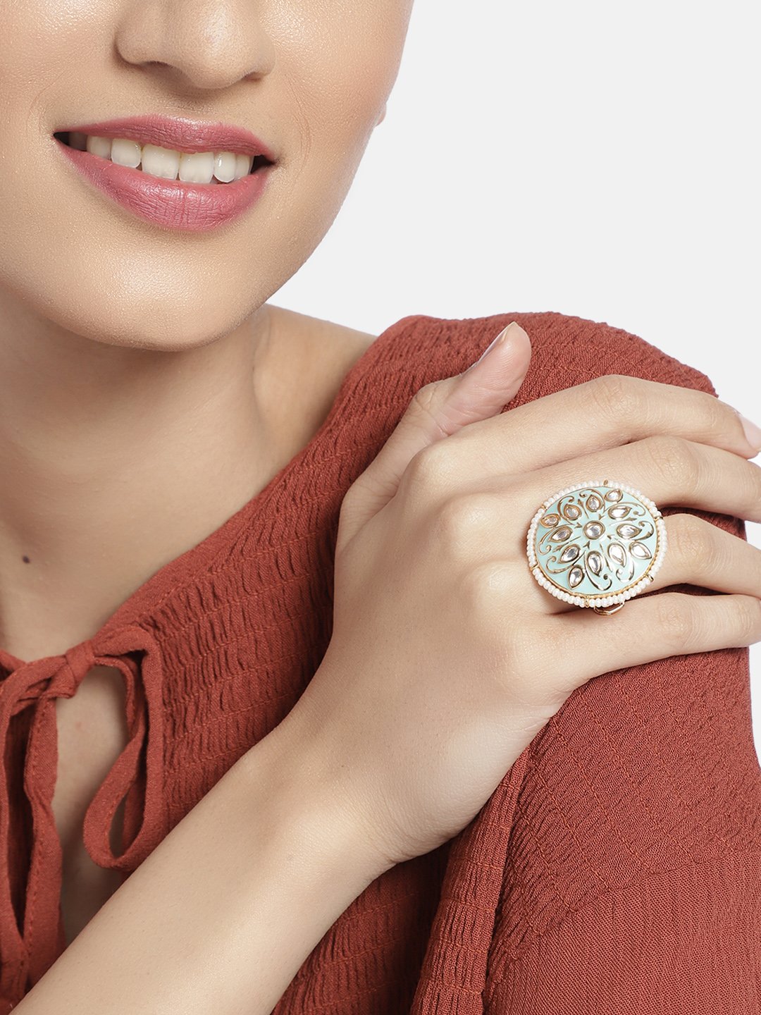 Women's Tradtional Meenakari finger ring
