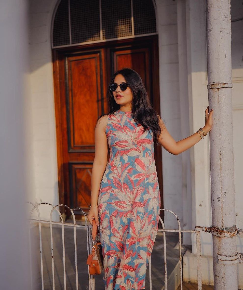 Women's Printed Knee Length Co-ords Set