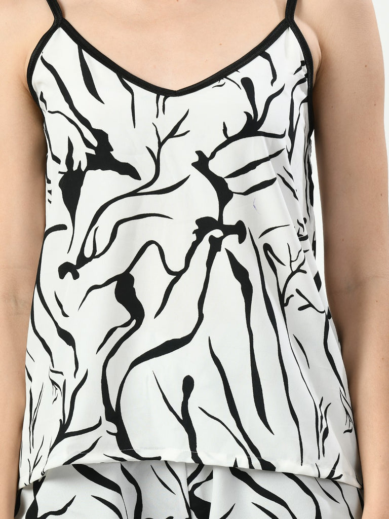 Women's Viscose Rayon Off White Nightdress