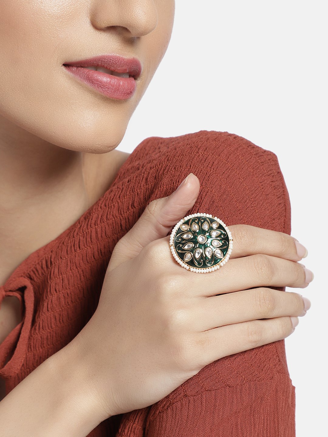 Women's Tradtional Meenakari finger ring