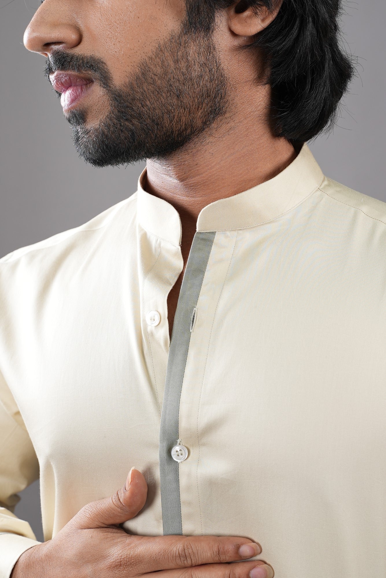 Men's Biege Color Crema Pipo Shirt Full Sleeves Casual Shirt - Hilo Design