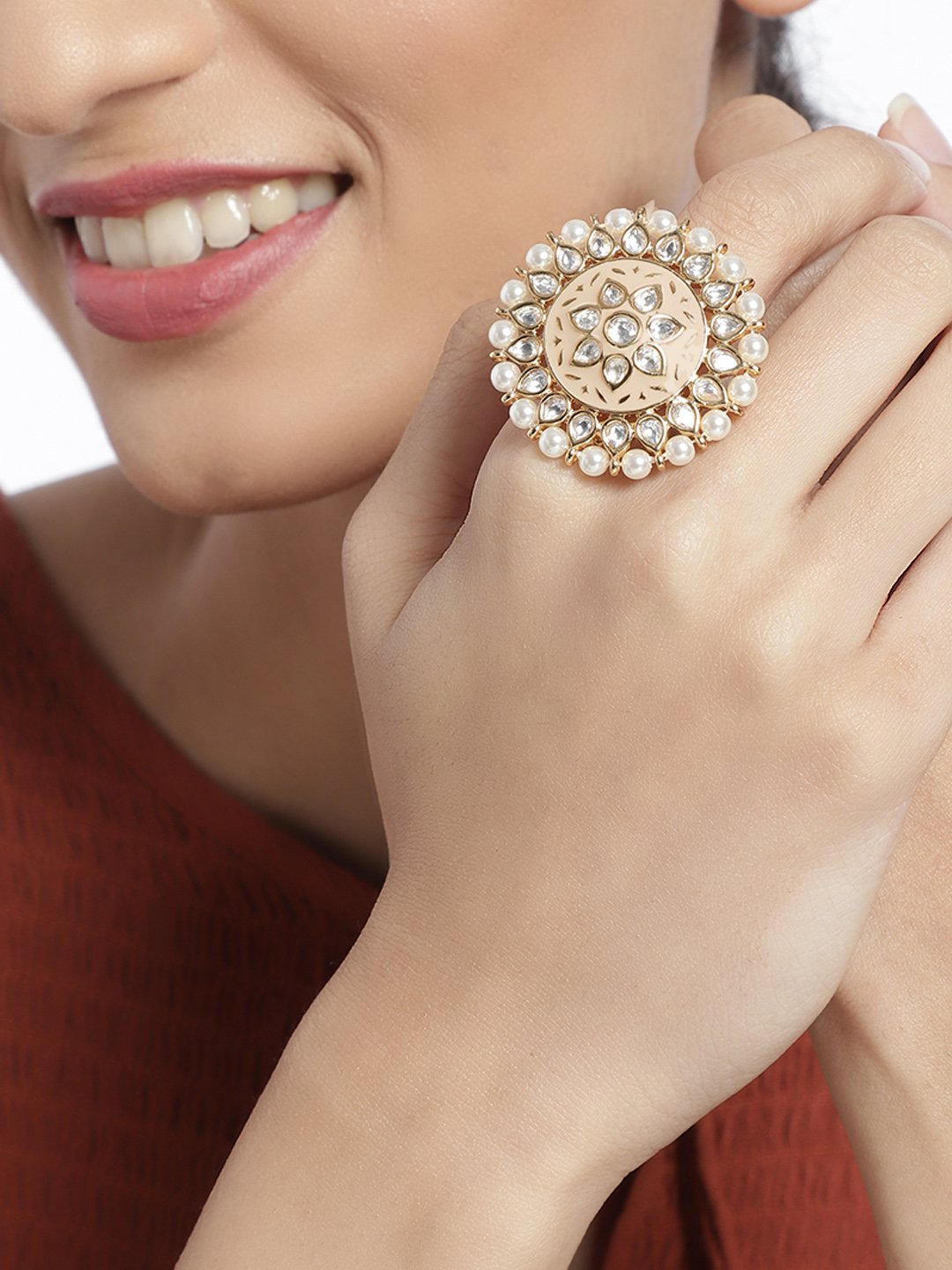 Women's Tradtional Meenakari finger ring