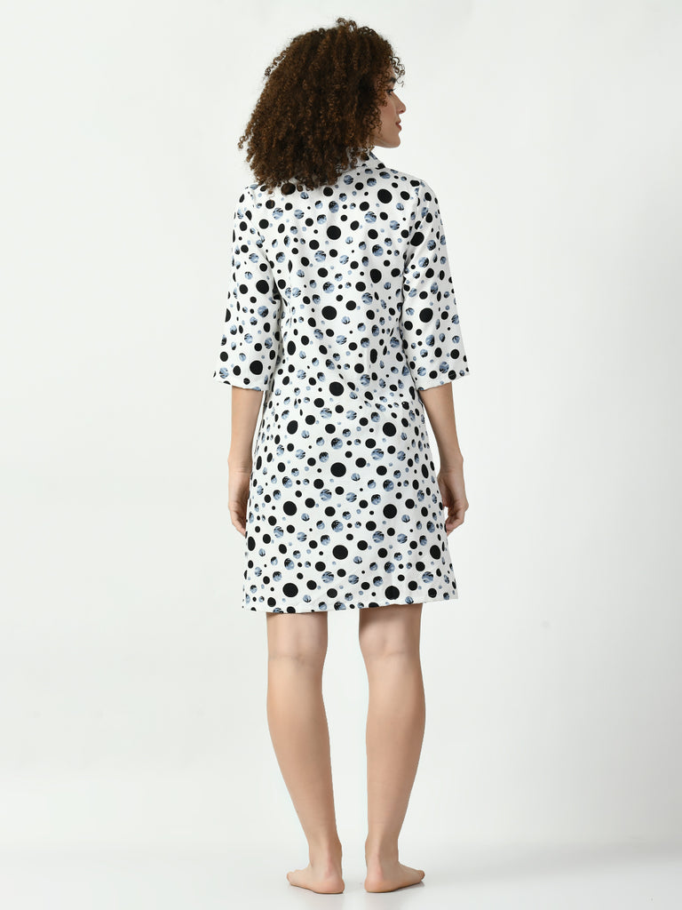 Women's Viscose Rayon Black Nightdress