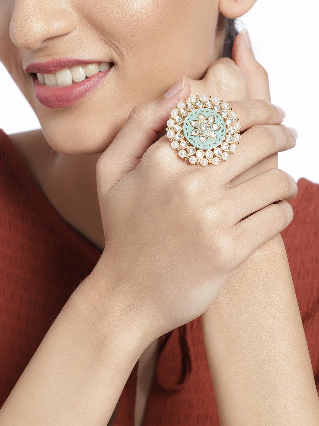 Women's Tradtional Meenakari finger ring