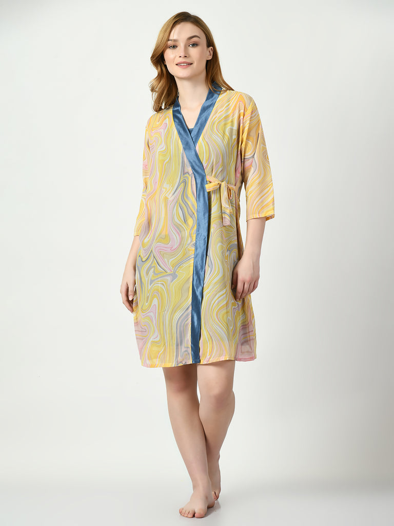 Women's Satin Blue Nightdress