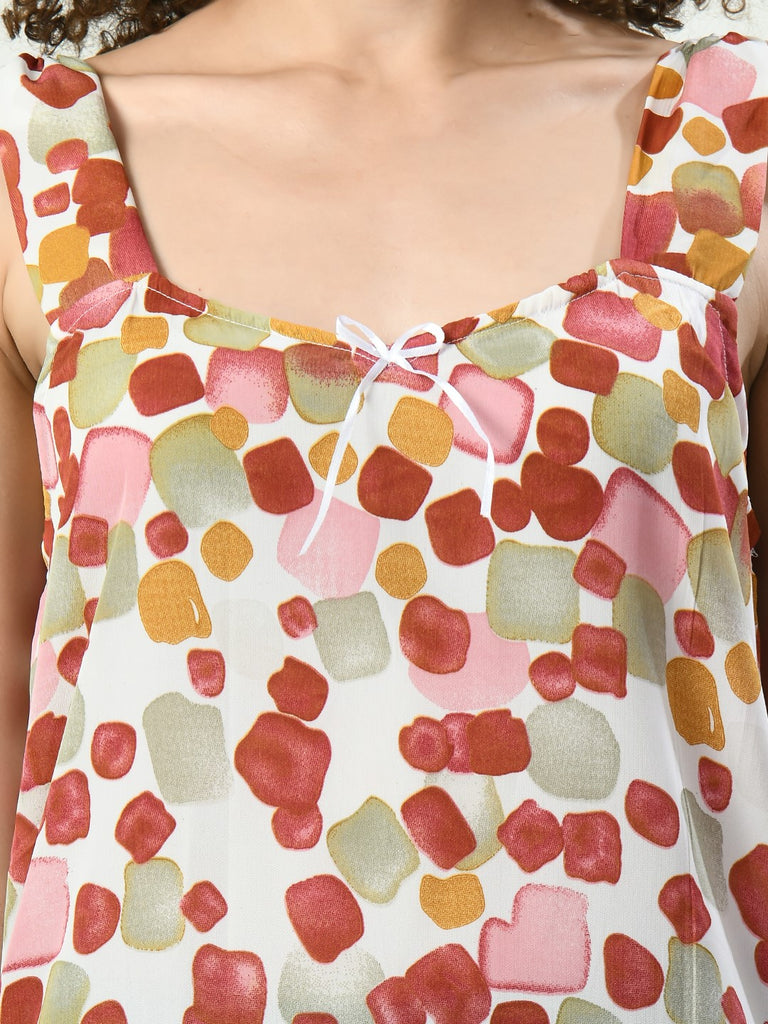 Women's Viscose Rayon Brown Nightdress