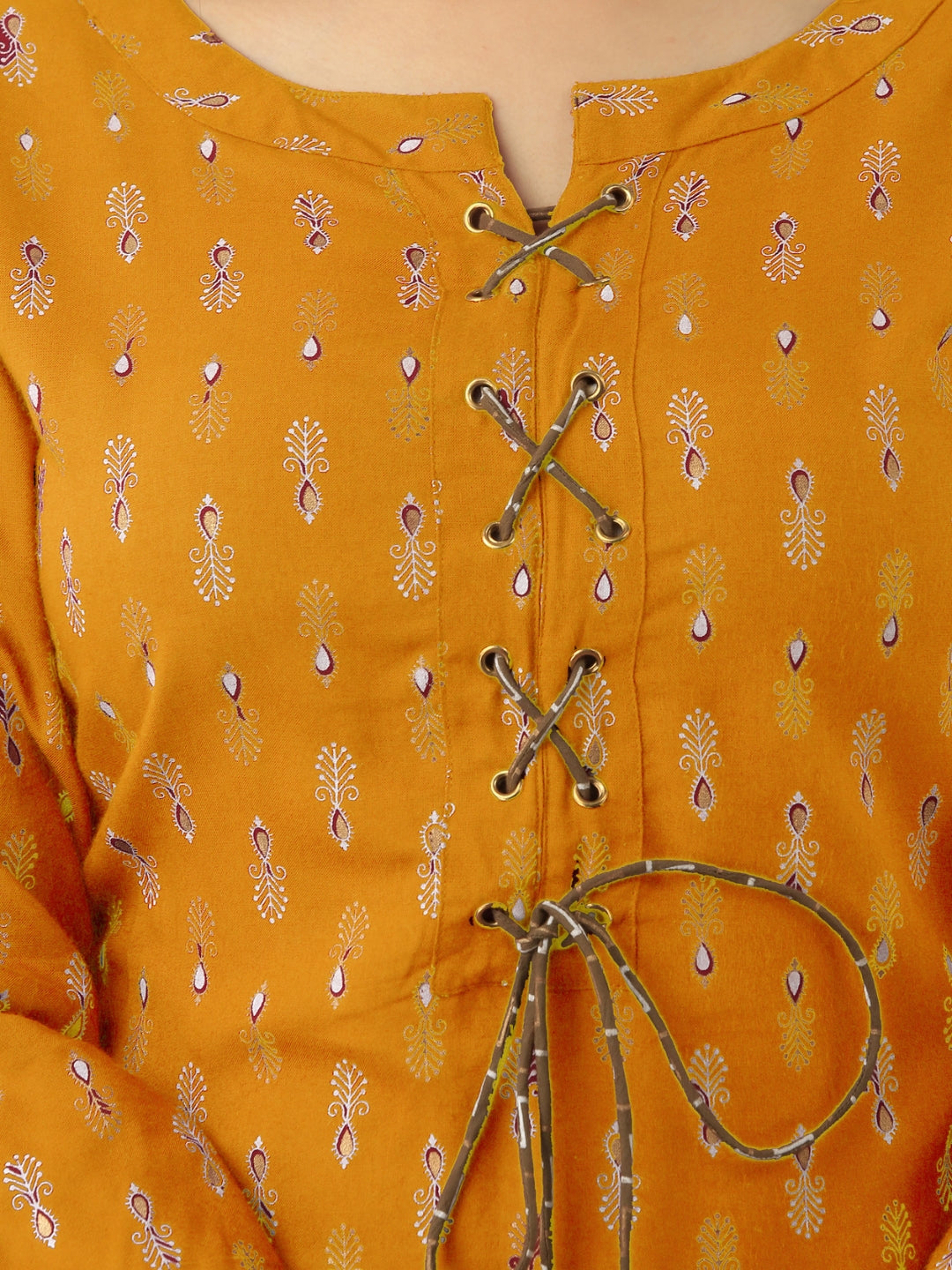 Women's Stylish Straight Kurta In Mustard - Jaipurite