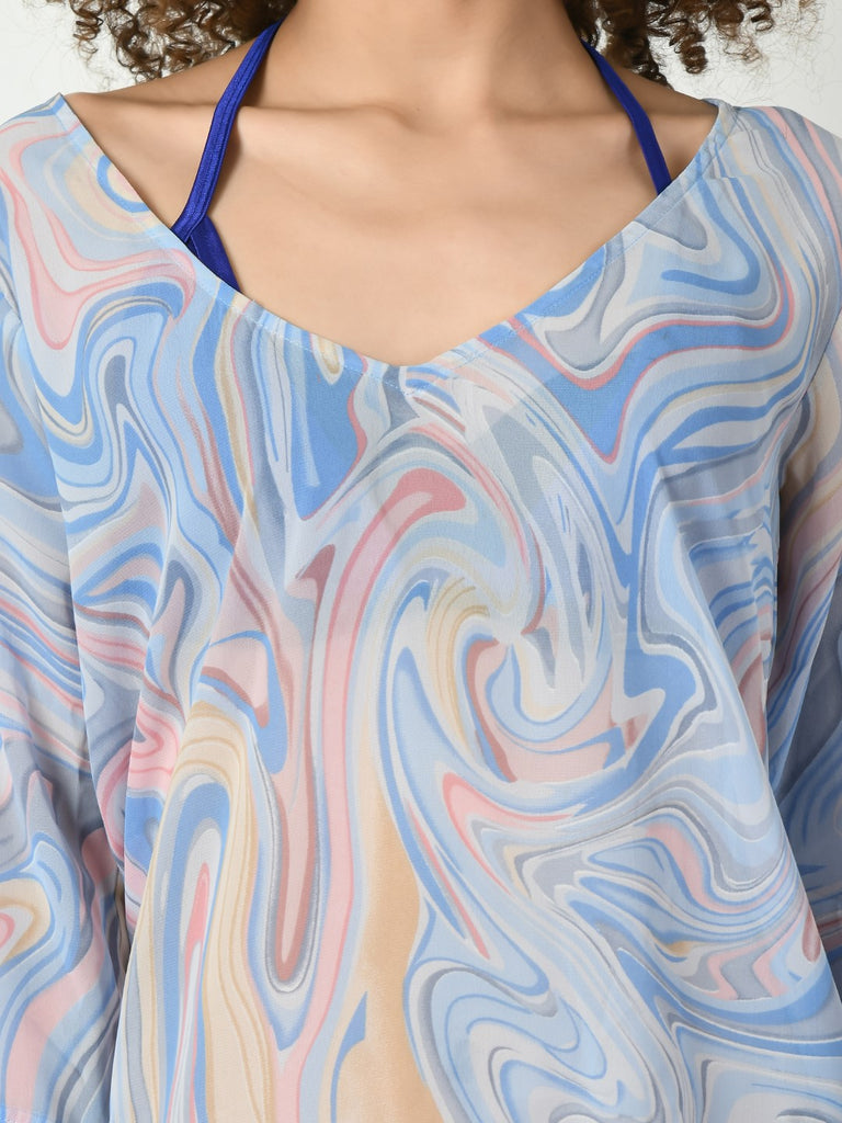 Women's Satin Blue Nightdress