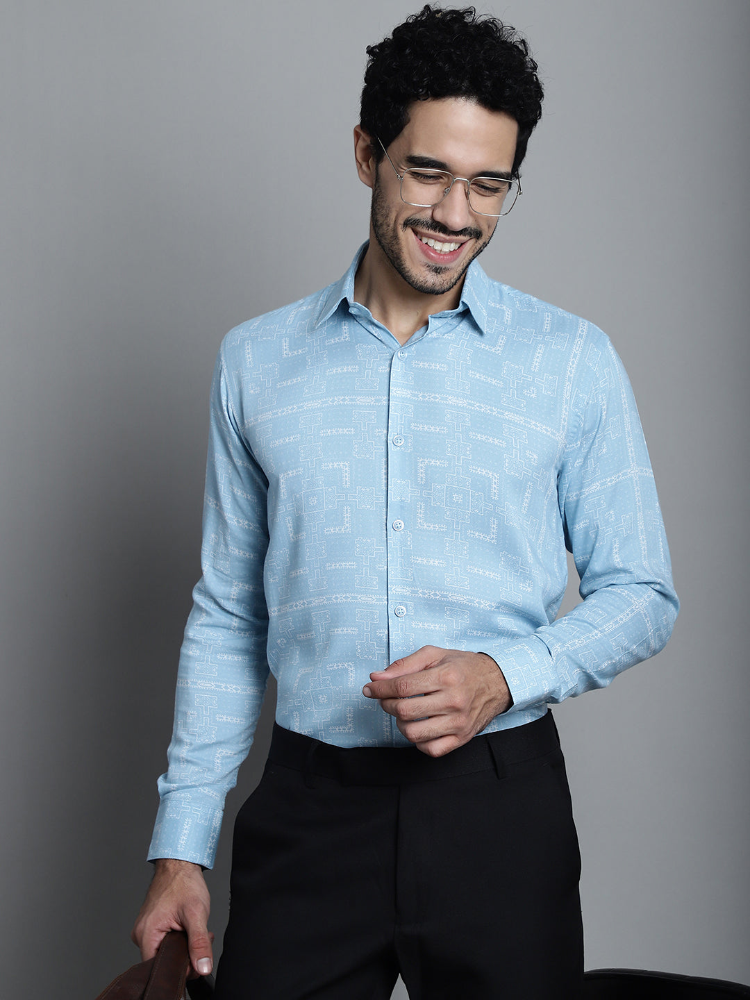 Men's Geometric Printed Formal Shirts - Taantav