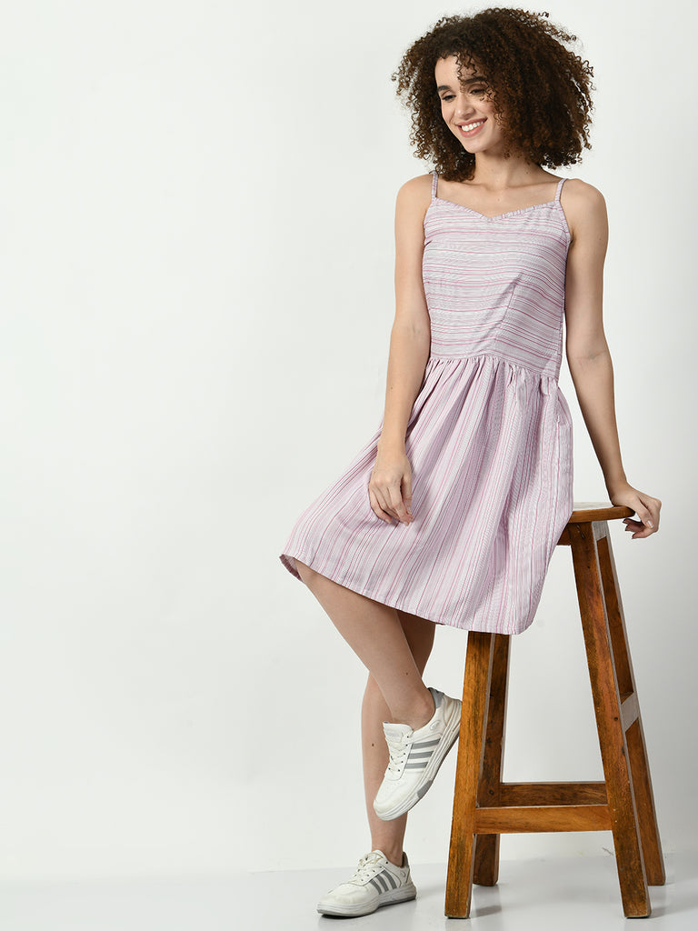 Women's Viscose Rayon Mauve Nightdress