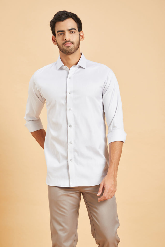 Men's Grey Color June Grey Shirt Full Sleeves Casual Shirt