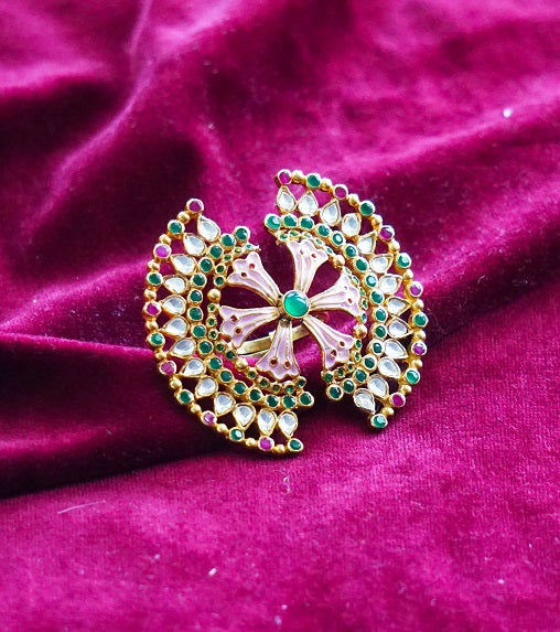 Women's Pink City Meenakari Ring – Trendia1