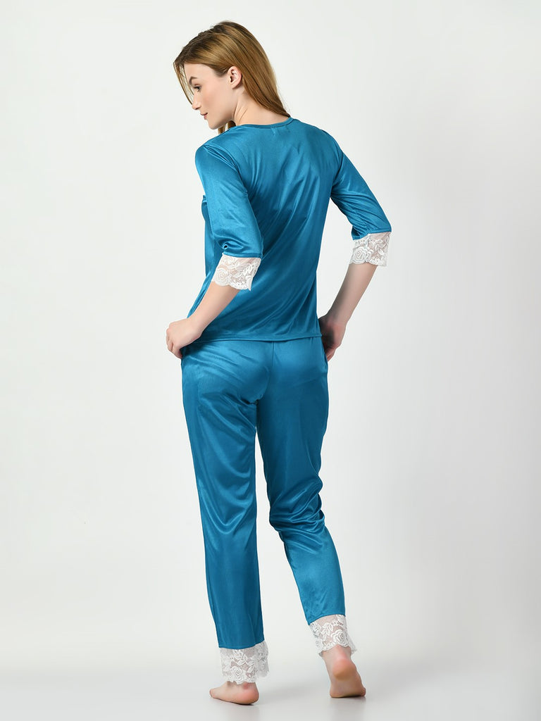 Women's Satin Blue Nightdress
