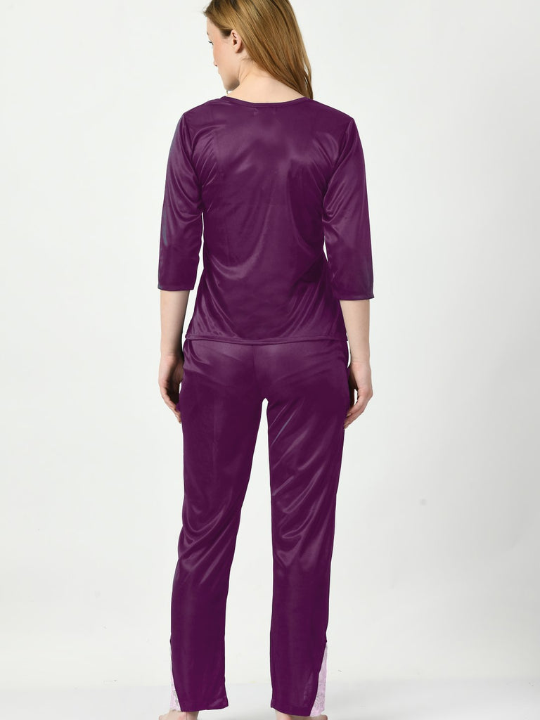 Women's Satin Purple Nightdress