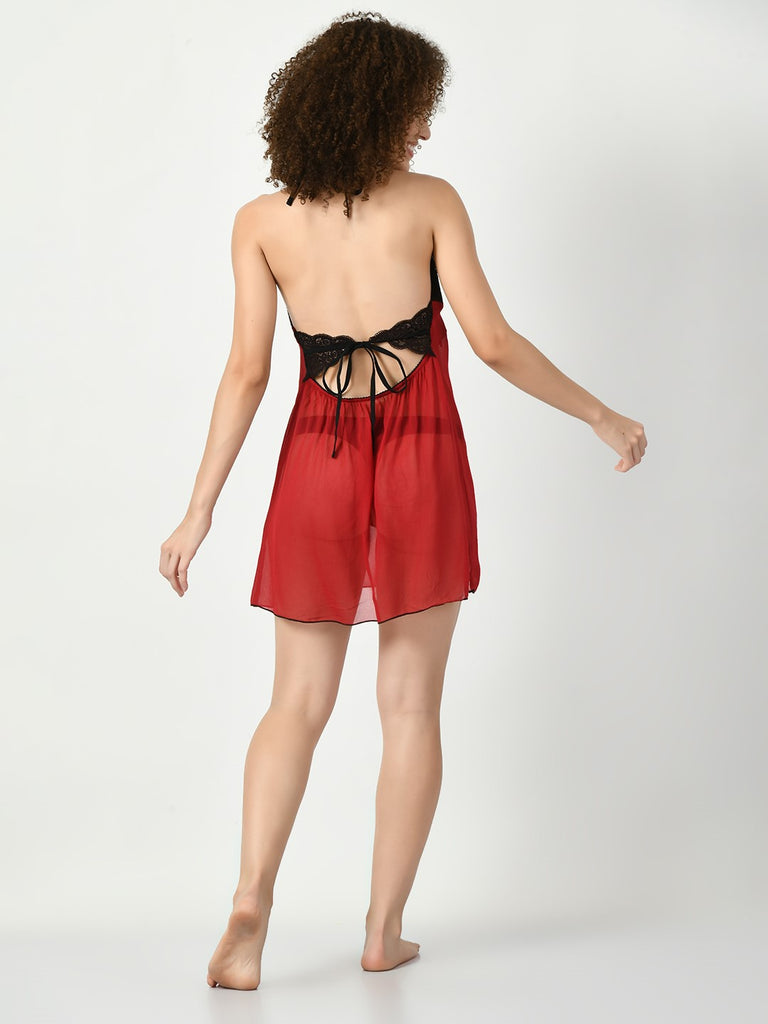 Women's Satin Red Nightdress