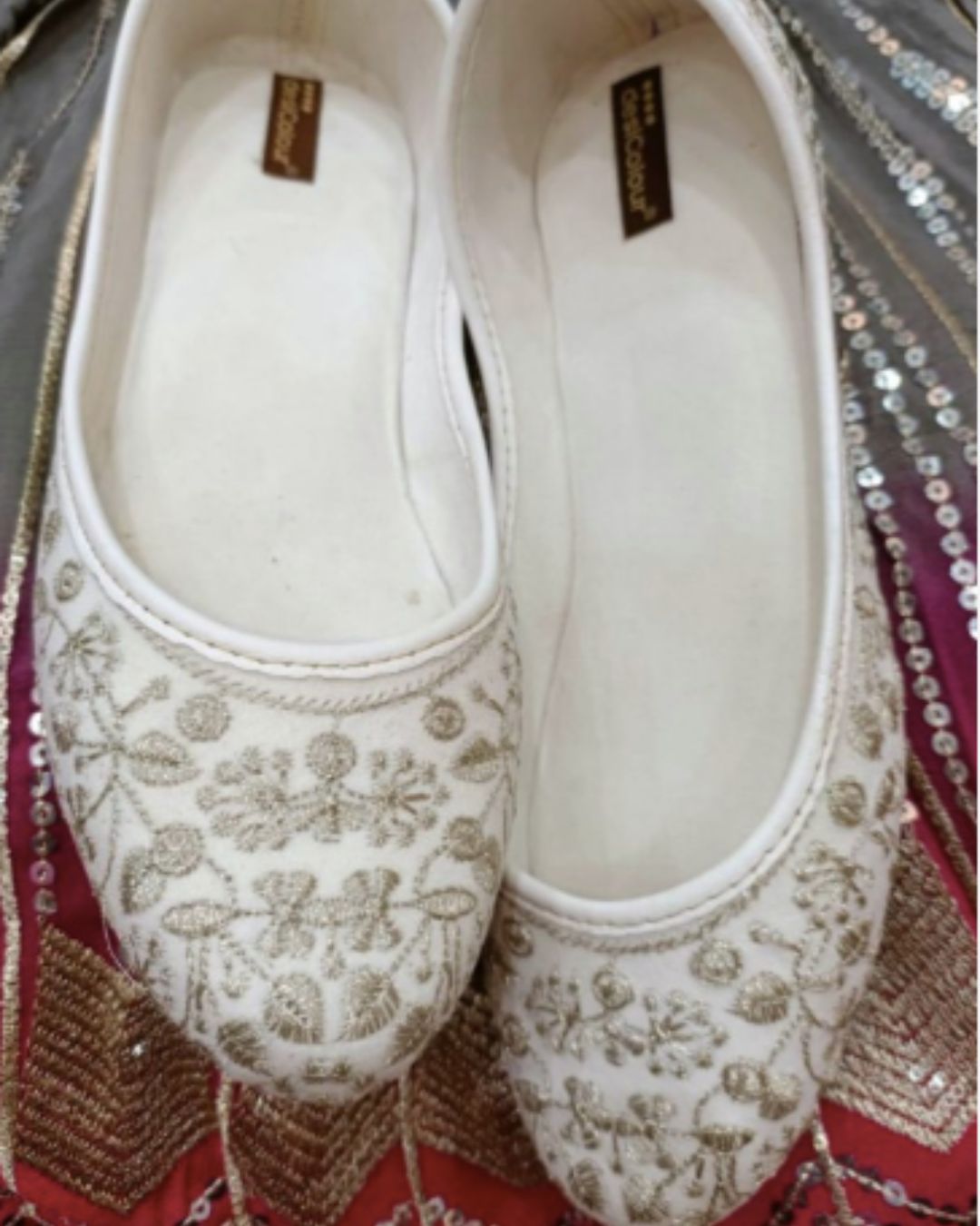 Women's White Boutique  Indian Ethnic Comfort Footwear