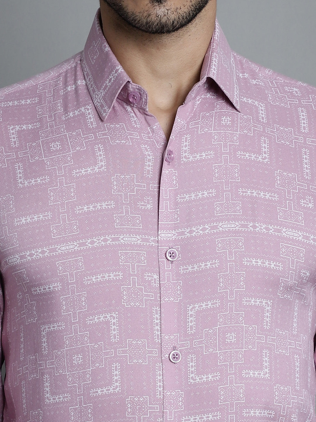 Men's Geometric Printed Formal Shirts - Taantav