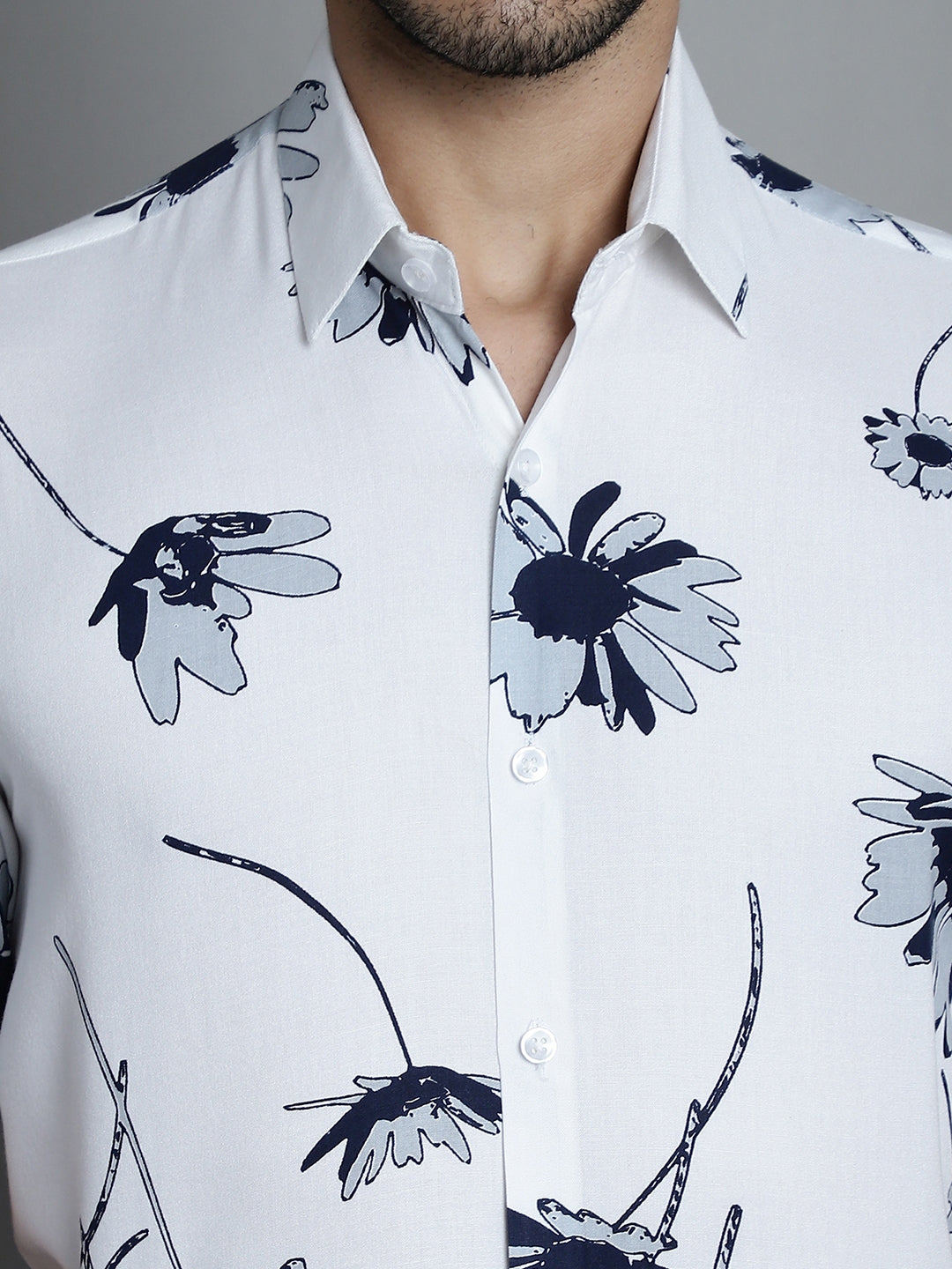 Men's Floral Printed Formal Shirts - Taantav