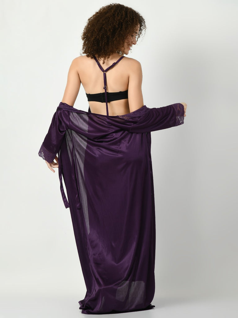 Women's Satin Purple Nightdress
