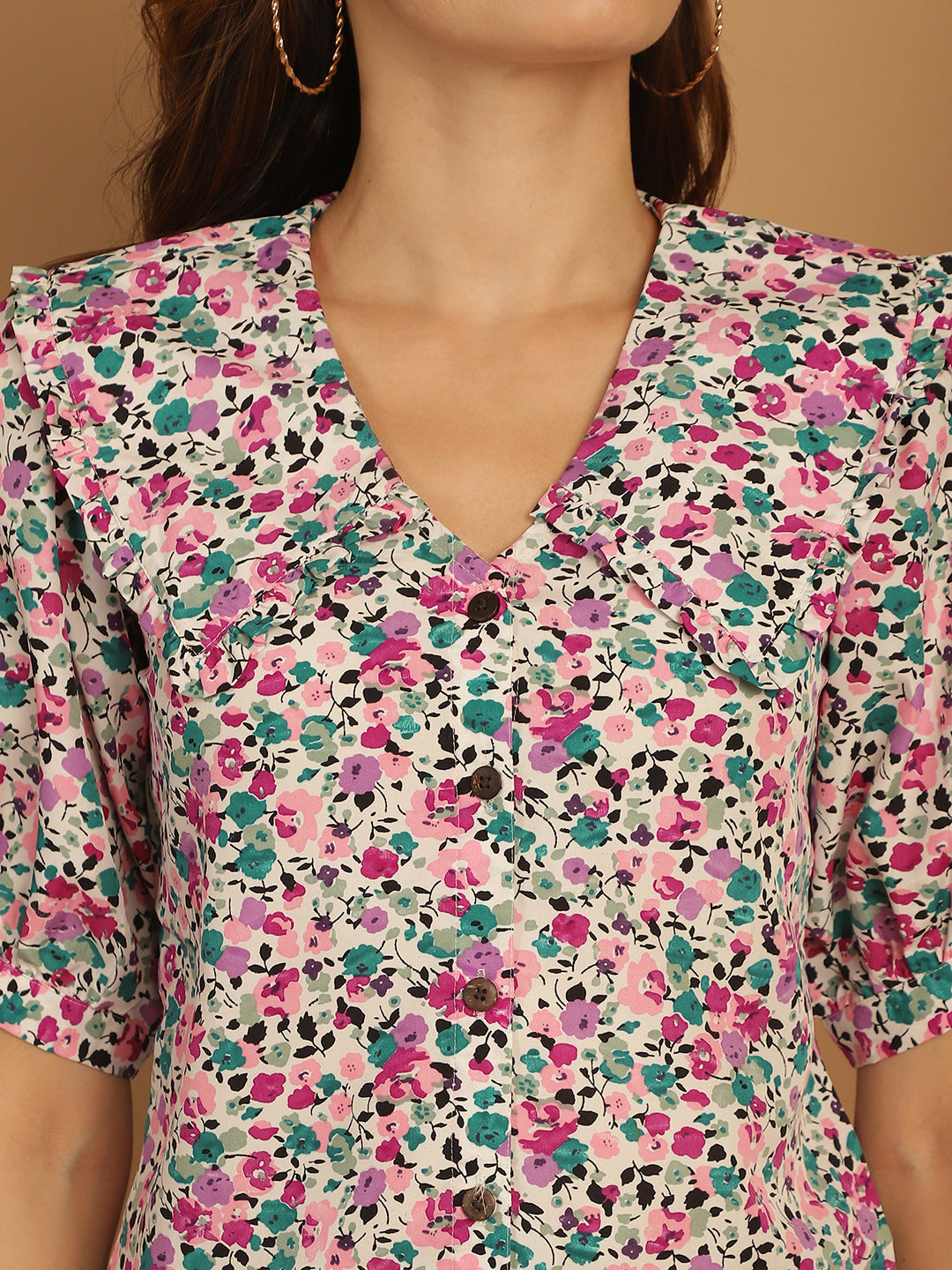 Women's Floral Printed Women's Top - Taantav