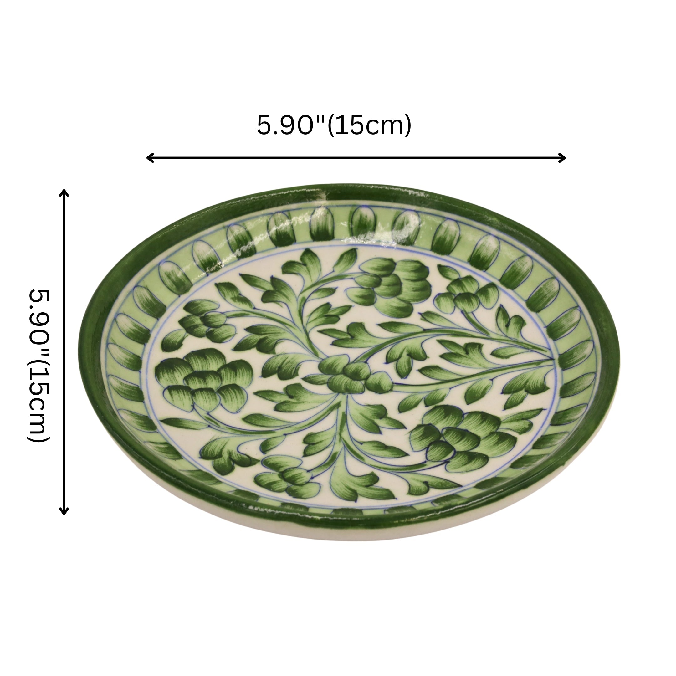 Blue Pottery Round Plate - Natriel