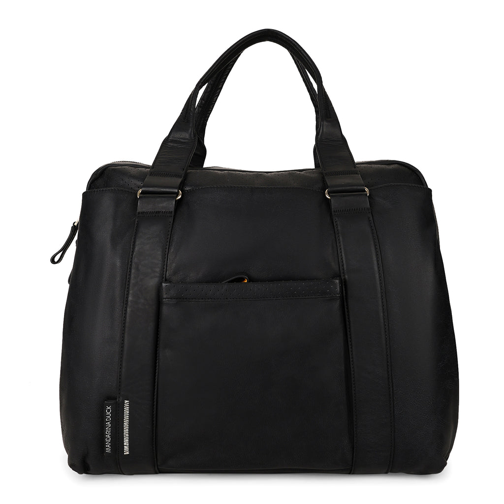 Grace Collection Limited Edition Genuine Leather Black Laptop Bag
